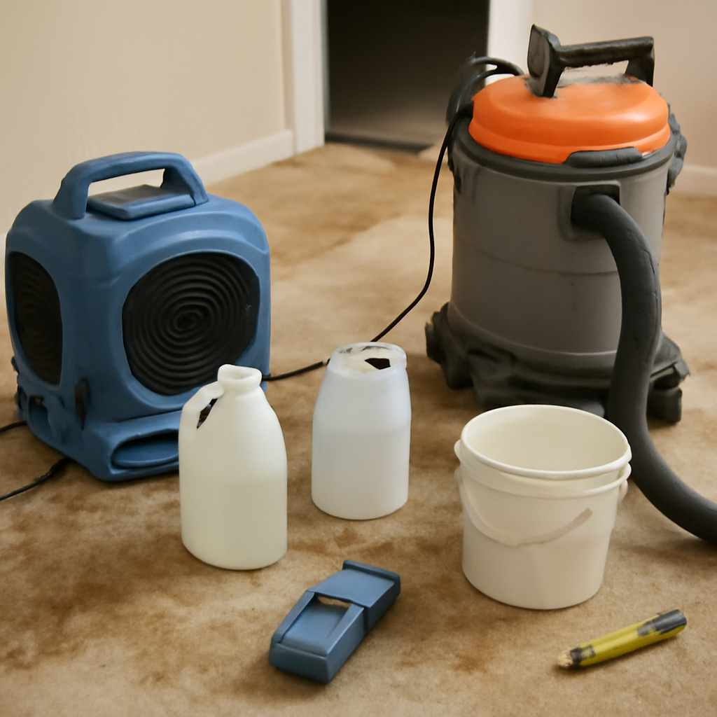 Water Damage Restoration service professional at work